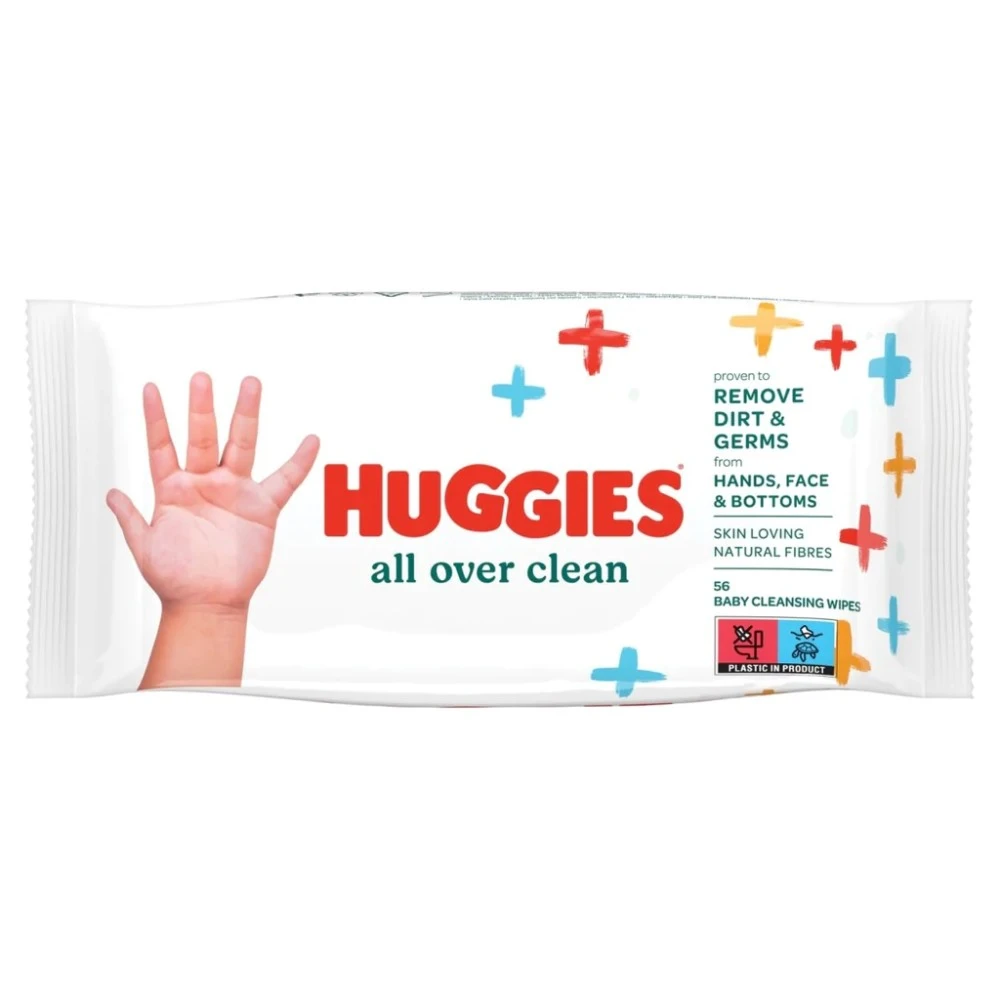 Влажные салфетки многослойные All Over Clean Huggies, 56 шт/уп.