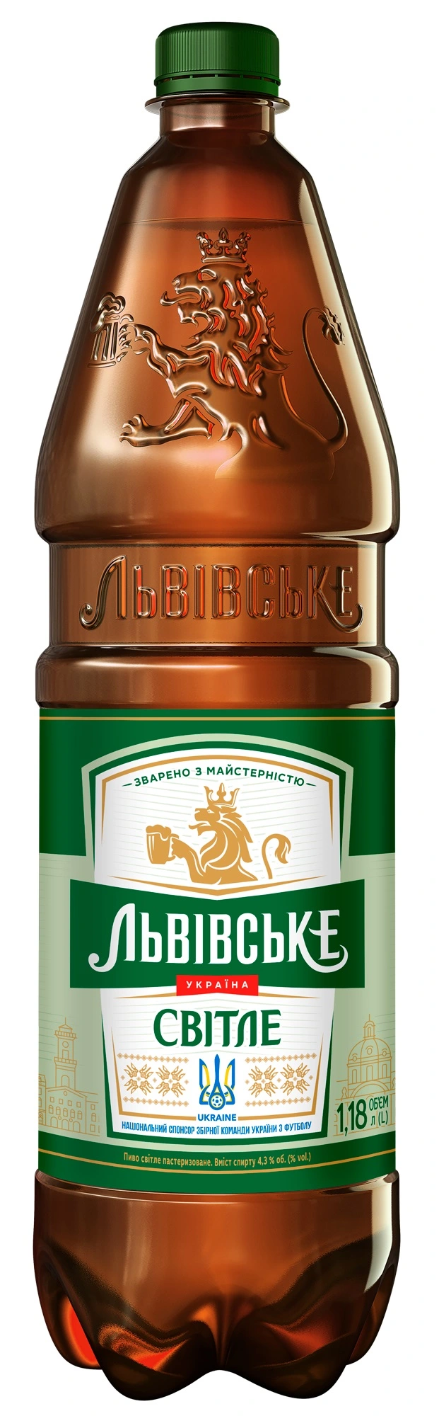 Пиво светлое Львовское, 1.18 л