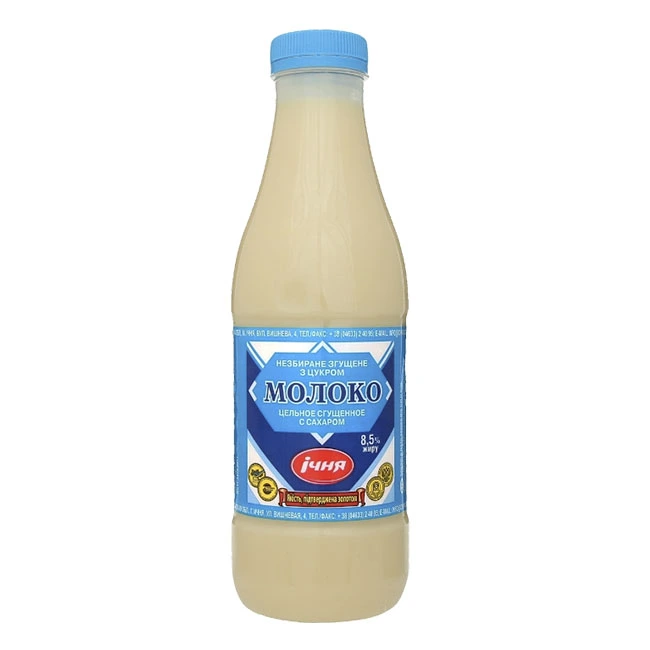 Молоко незбране згущене з цукром 8,5% Ичня, 900г
