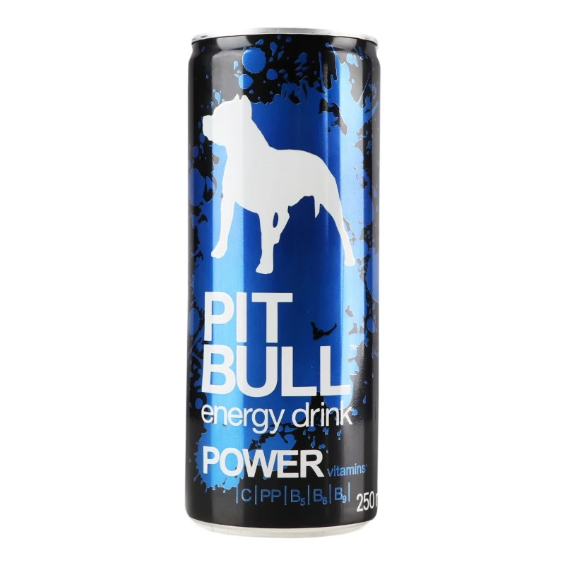 Напиток энергетический б/а газированный ж/б Power Pit Bull, 0.25 л