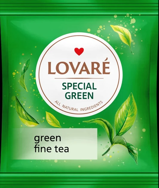 Чай пакетированный зеленый Special green Lovare, 50 шт/уп.