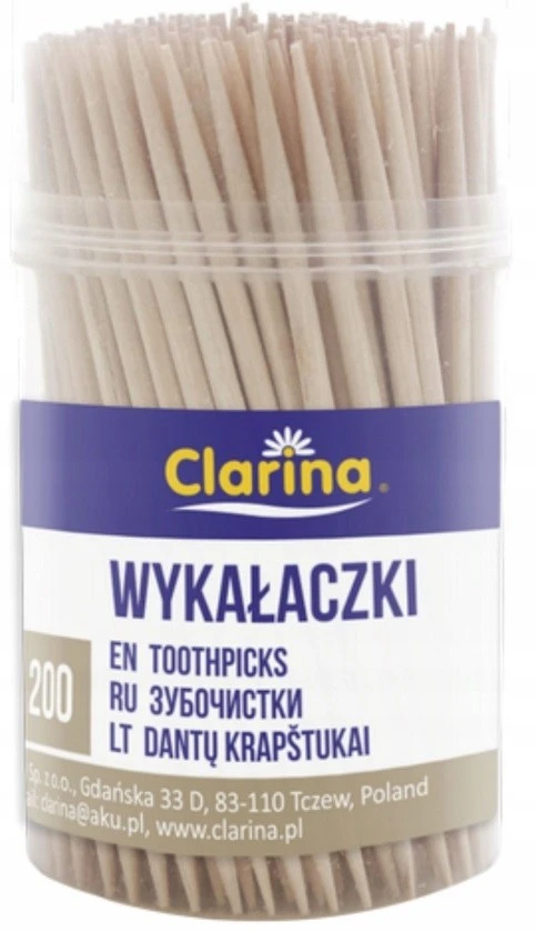 Зубочистки деревянные Toothpicks Сlarina, 200 шт/уп.