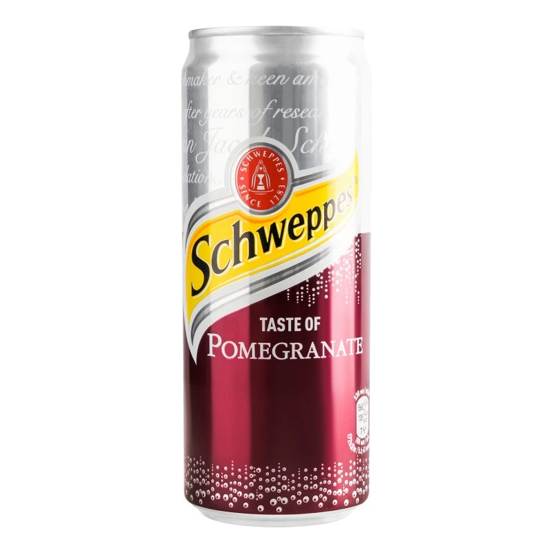 Напиток газированный Pomegranate ж/б Schweppes, 0.33 л