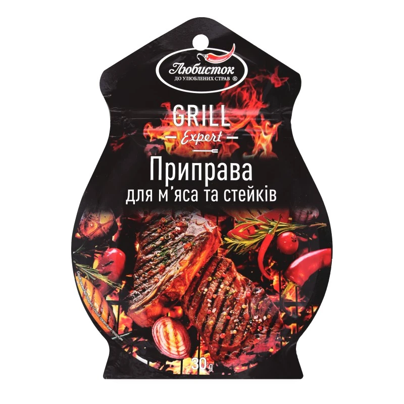 Приправа к мясу и стейкам Гриль Эксперт Любысток, 30 г