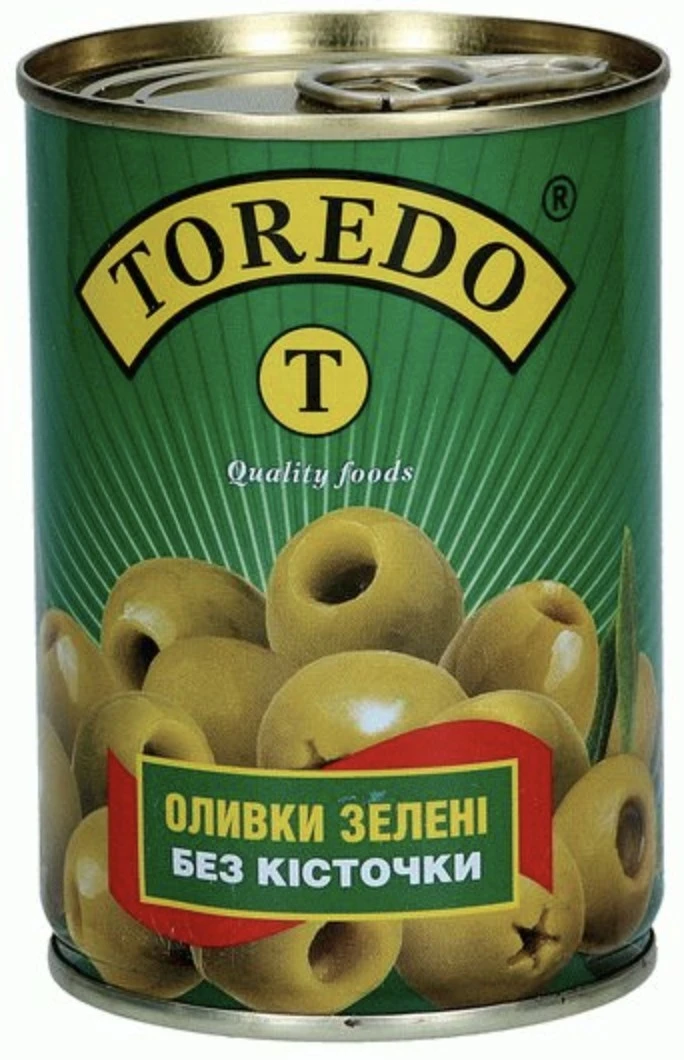 Оливки зелені без кісточки Toredo, ж/б 300мл