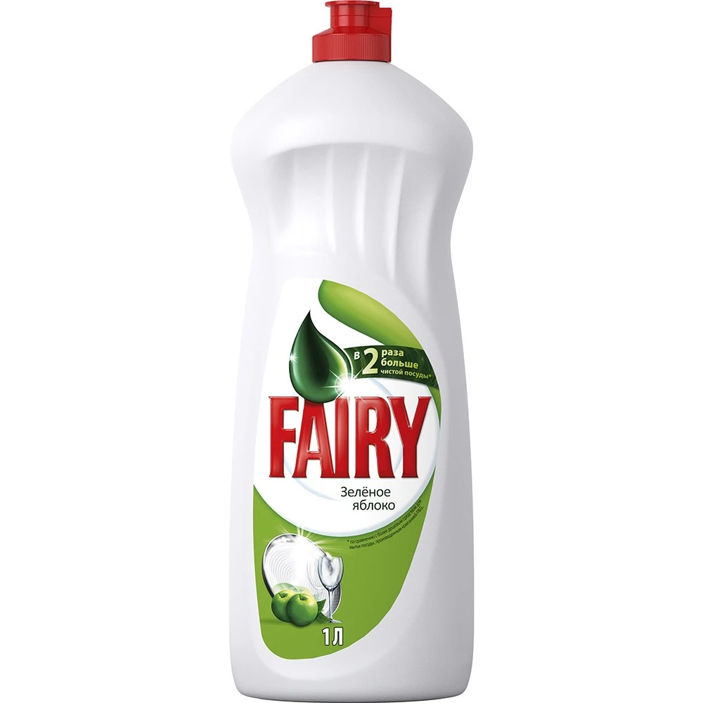 Средство для мытья посуды Зеленое яблоко Fairy, 1 л