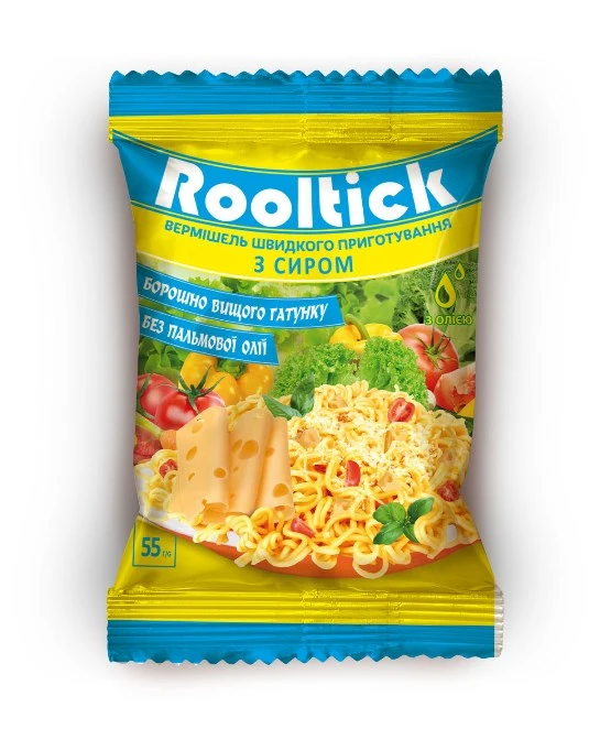 Вермишель быстрого приготовления с сыром  Rooltick, 55 г