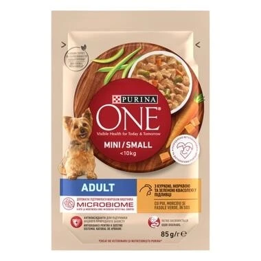 Корм для собак с лососем рисом и морковью Sensitive Mini/Small Purina One, 85 г
