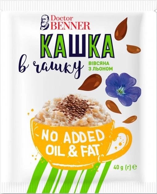 Каша овсяная со льном Doctor Benner, 40 г