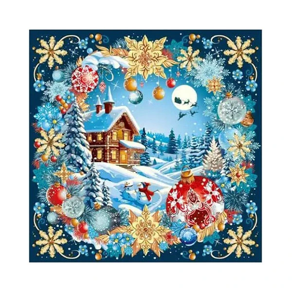 Салфетка столовая 33*33см 3 слоя магия праздника Luxy, 18шт