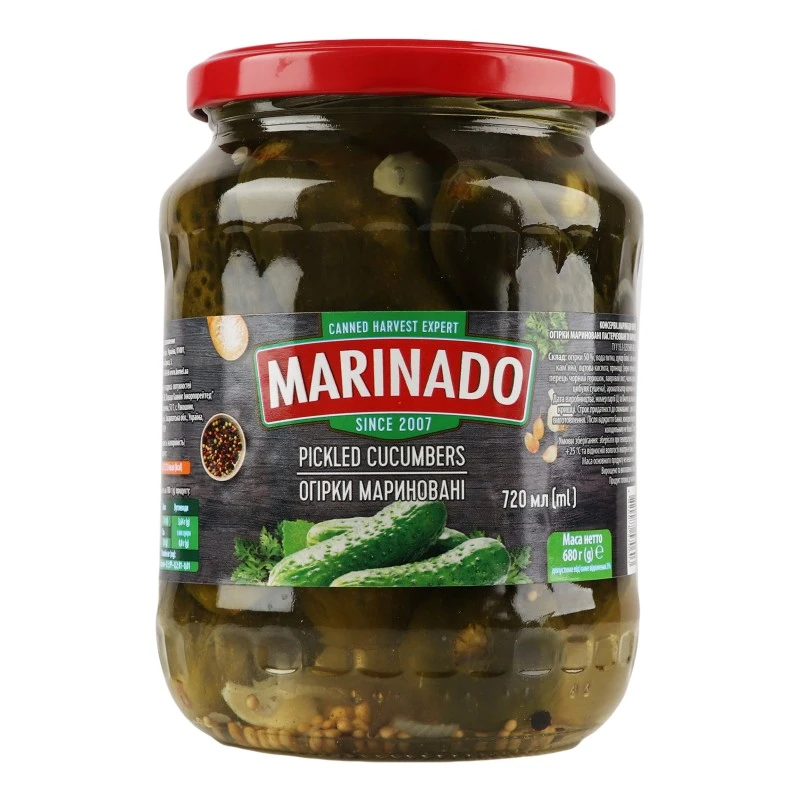 Консервированные огурцы Маринадо, 720 мл