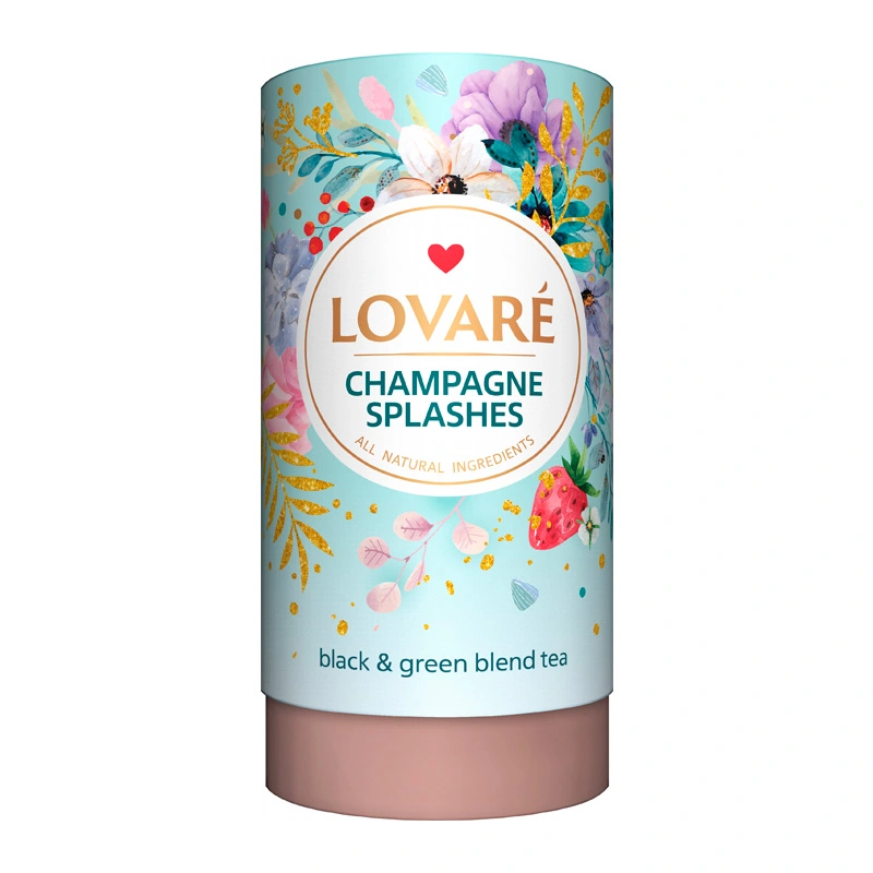 Чай листовой черный и зеленый Champagne Splashes Lovare, 80 г