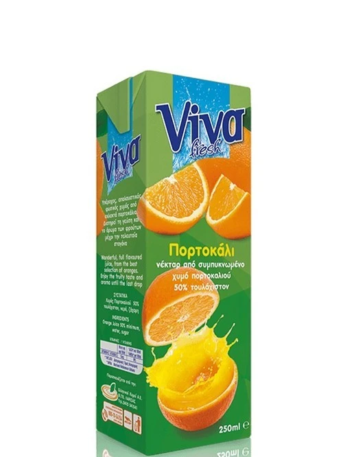 Напиток соковый Апельсиновый Viva Fresh, 0.25 л
