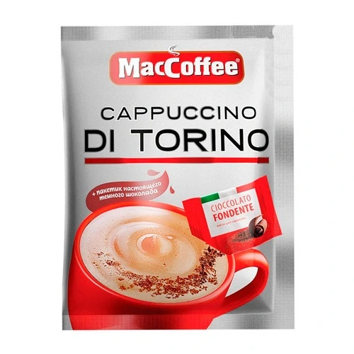 Напиток кофейный растворимый с темным шоколадом 3в1 Cappuccino Di Torino MacCoffee, 25 г