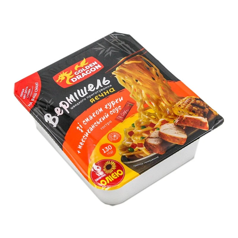 Вермишель быстрого приготовления с мексиканским соусом Golden Dragon, 130 г