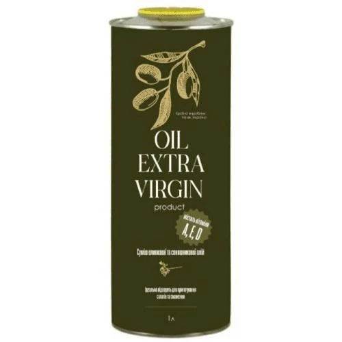 Масло купажированная смесь рафинированного подсолнечного масла и оливкового масла Extra Virgin ж/б