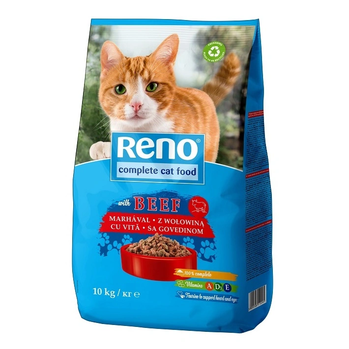 Корм сухой для котов с говядиной Reno