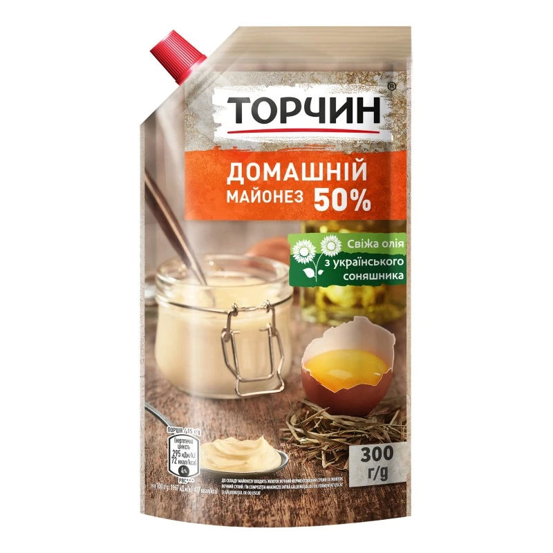 Майонез 50% Домашний Торчин, 300 г