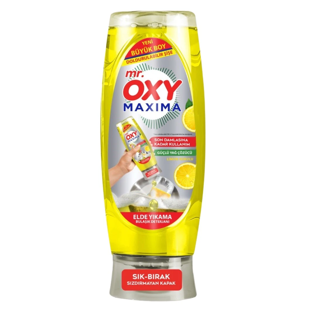 Концентрированное средство для мытья посуды Лимон Maxima Mr.Oxy, 650 мл