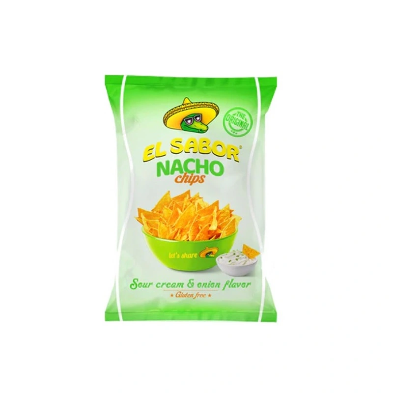 Чипсы со вкусом сметаны и зеленого лука El Sabor Nacho, 180 г