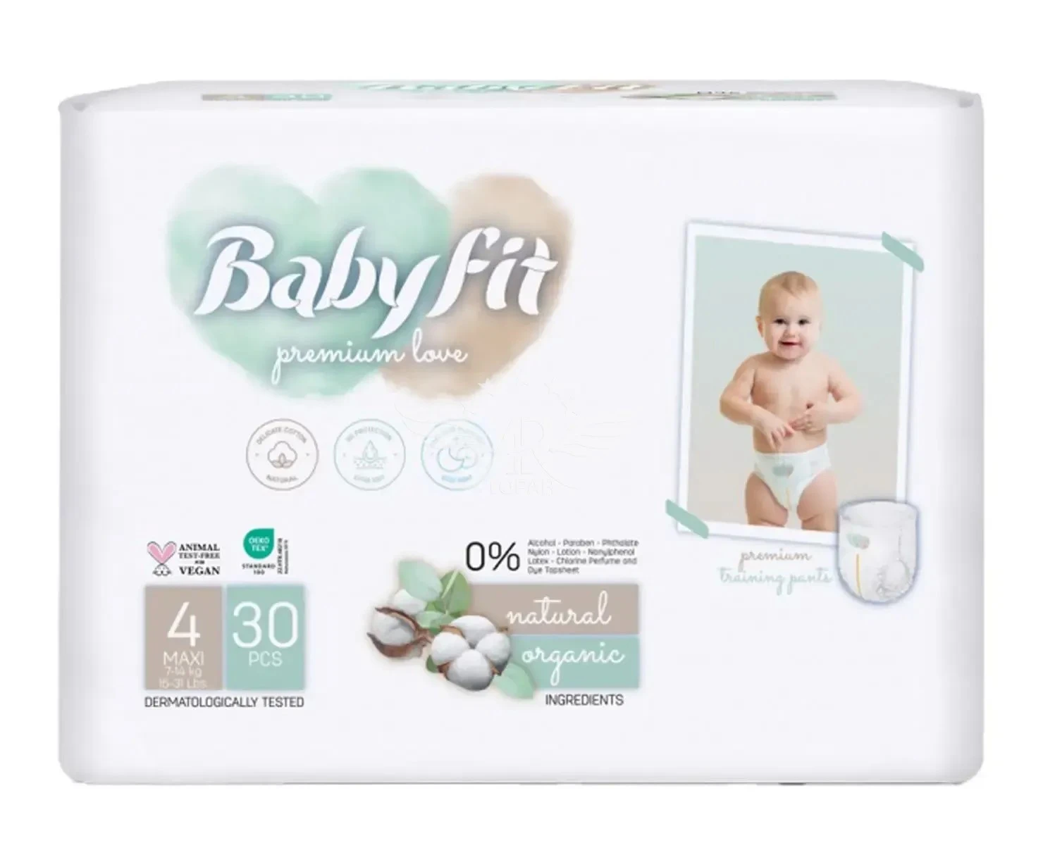 Трусики-подгузники для детей 7-14 кг Maxi 4 Babyfit, 30 шт/уп.