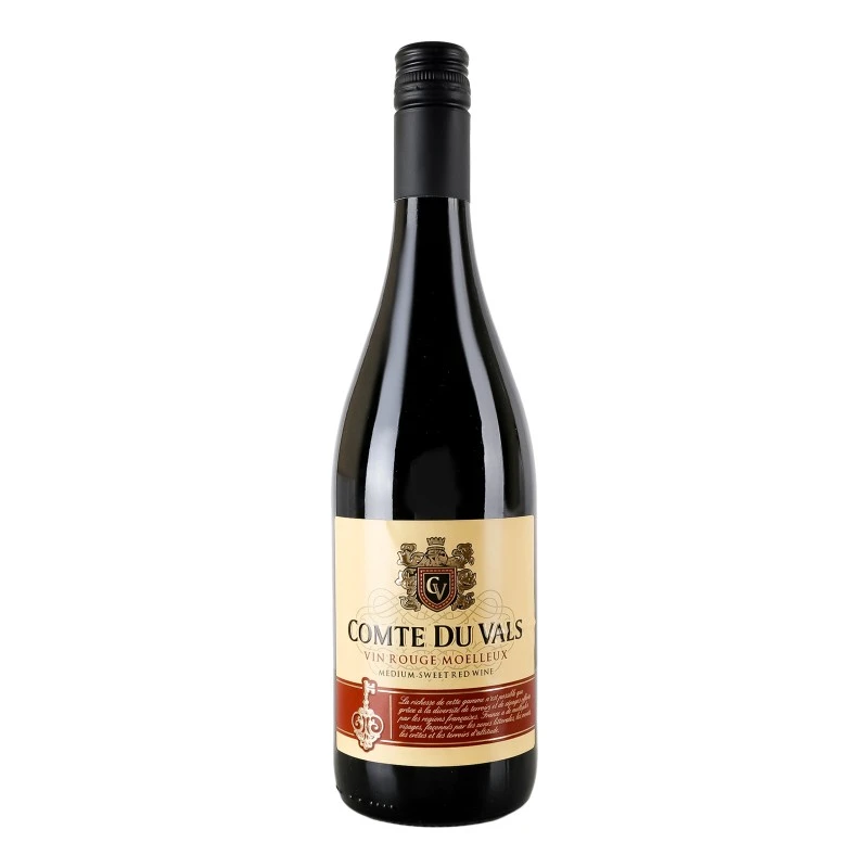 Вино 10.5% Красное полусладкое rouge medium sweet Comte du Vals, бут 0.75л