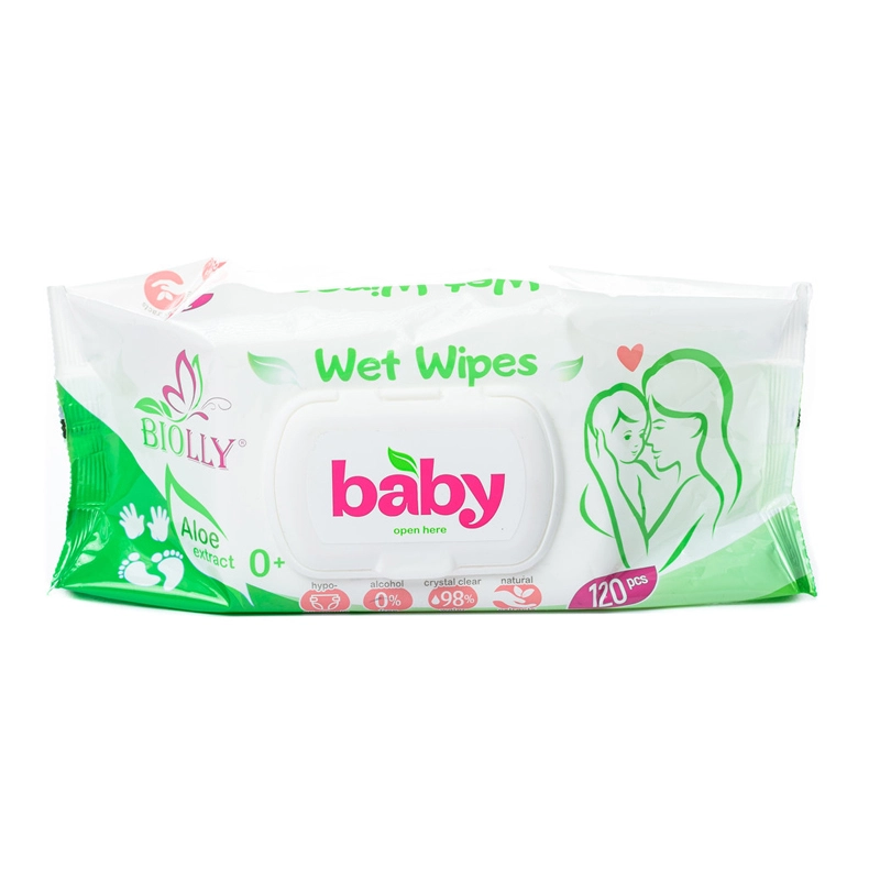 Влажные салфетки Aloe Baby Wet Wipes, 120 шт/уп.