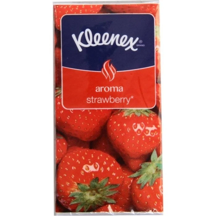 Салфетки бумажные 2-х слойные Aroma Strawberry Kleenex, 10 шт/уп.