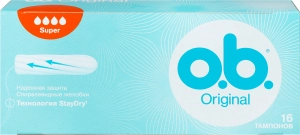 Тампоны гигиенические Супер O.B., 16 шт