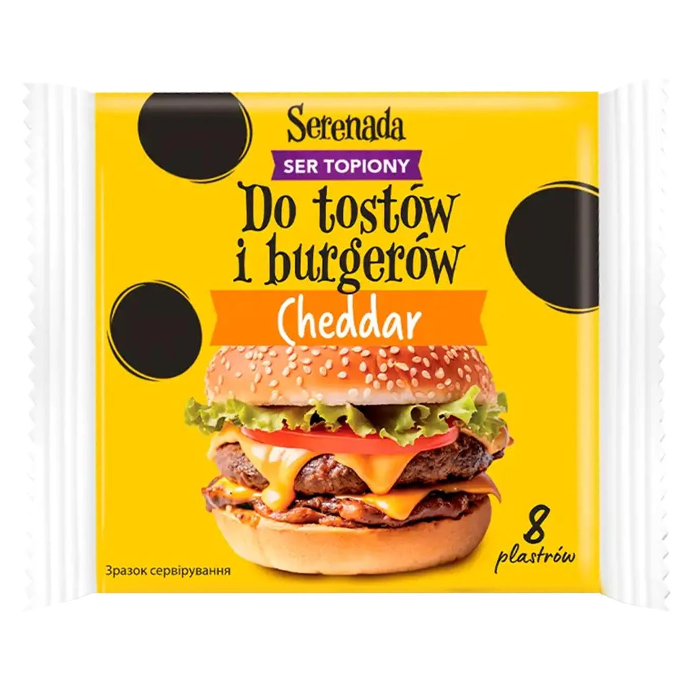 Сыр плавленый 40% Чеддар, пластинками Serenada, 130 г