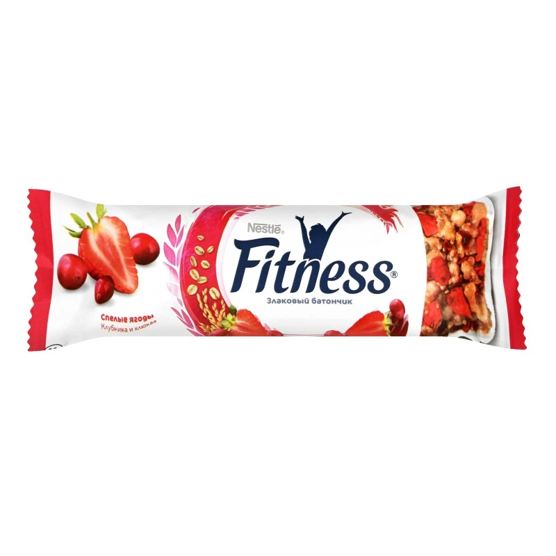 Сухой завтрак Спелые ягоды клубника и клюква Fitness Nestle, 23.5 г