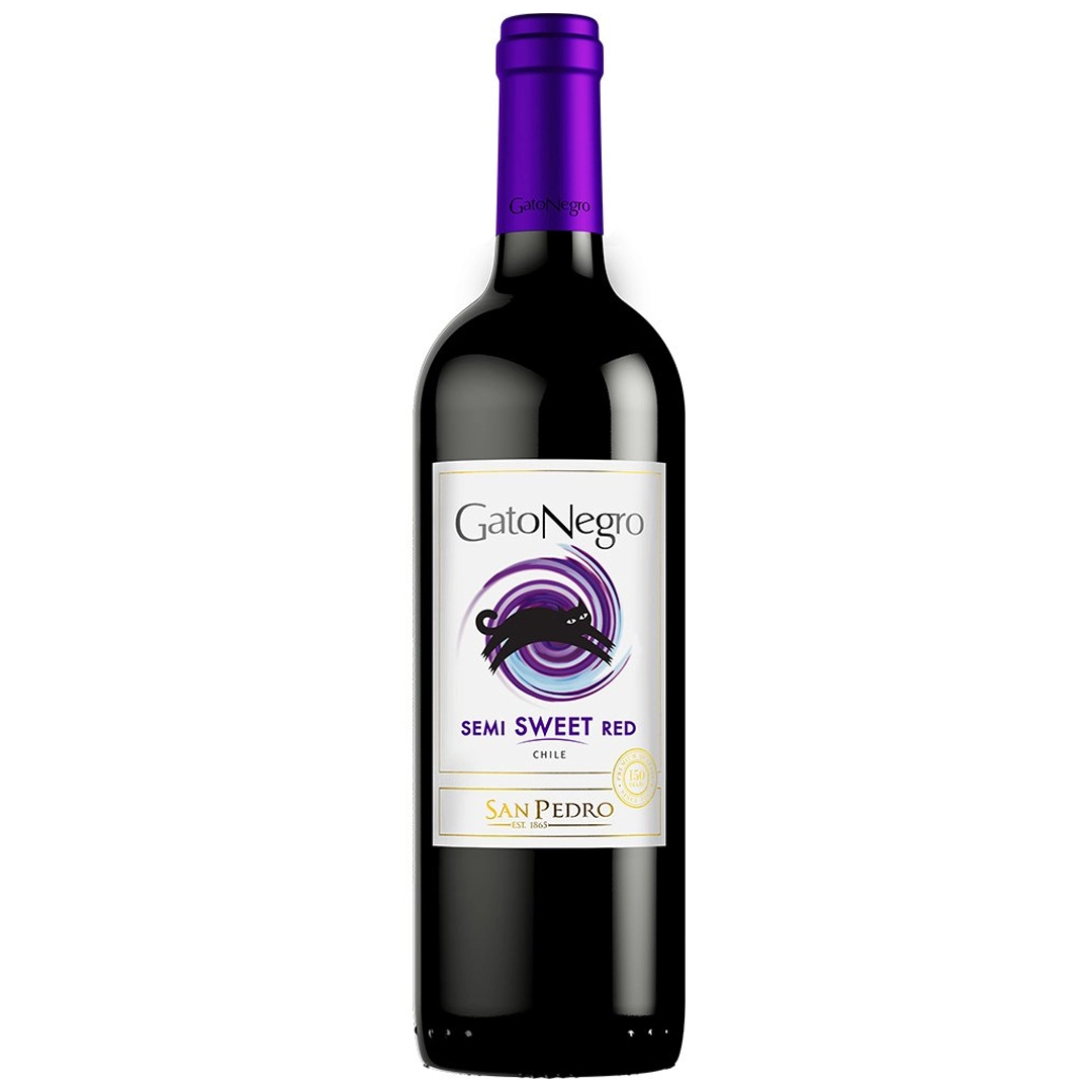 Вино красное полусладкое Gato Negro, 0.75 л