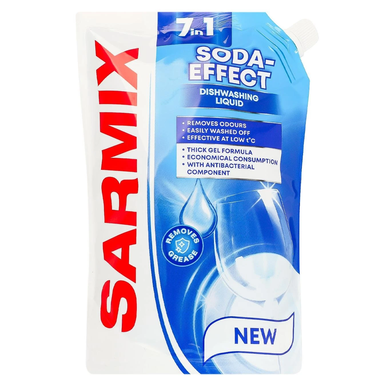 Гель для мытья посуды сода эфект Sarmix, 450 мл