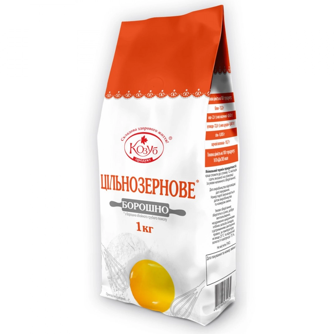 Мука цельнозерновая пшеничная Козуб, 1 кг