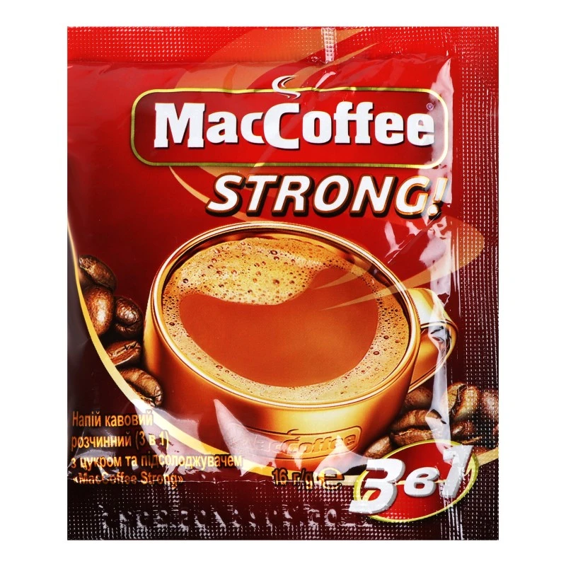 Напиток кофейный растворимый 3в1 Strong MacCoffee, 16 г