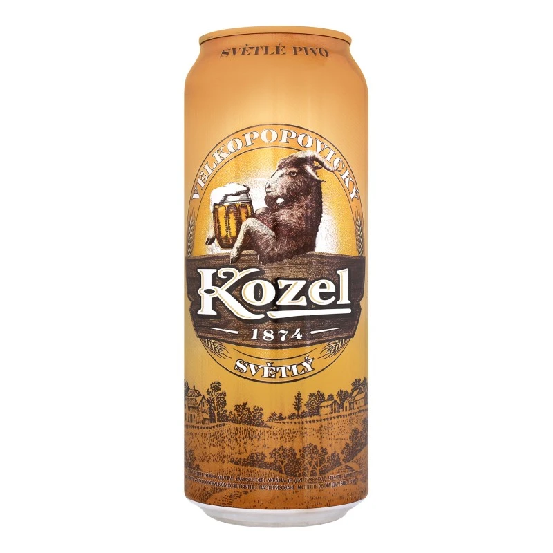 Пиво светлое Svetly ж/б Velkopopovicky Kozel, 0.5 л