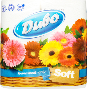 Туалетная бумага Софт Диво, 4 шт/уп.