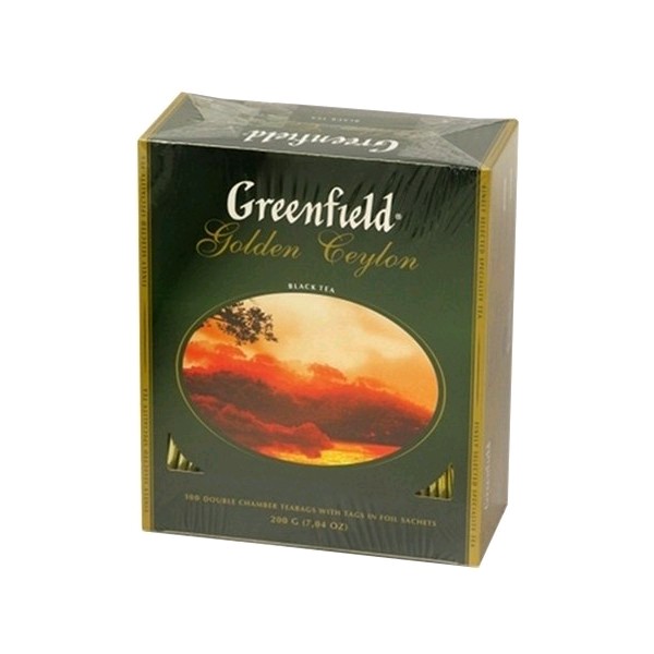 Чай черный пакетированный Greenfield Golden Ceylon, 2г*100 пак.