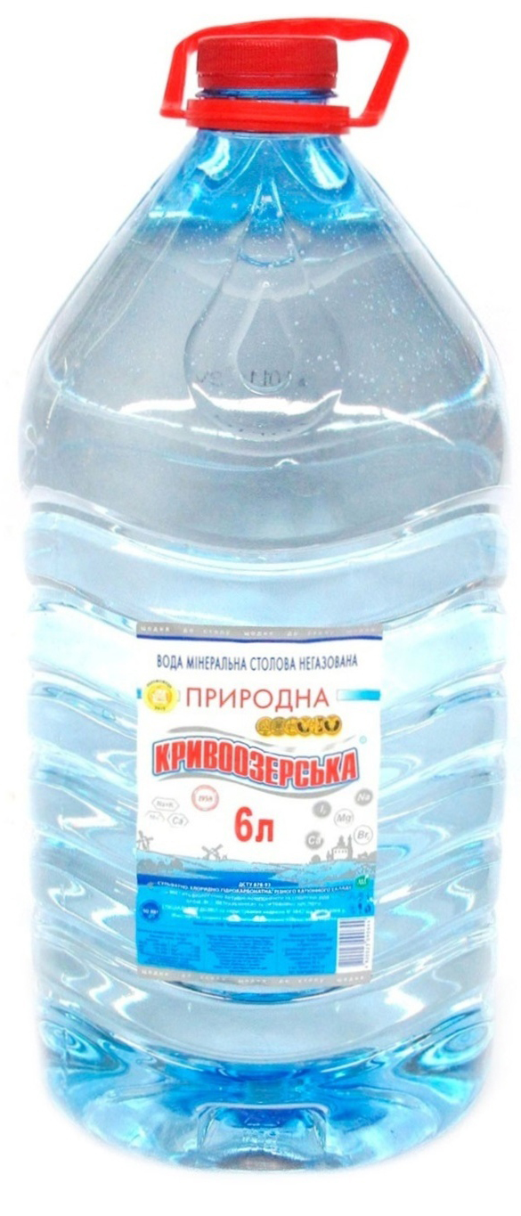 Вода негазированная Кривоозерская, 6 л