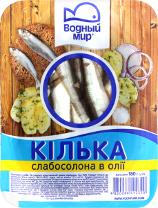 Килька слабосоленая в масле Водный мир, 180 г