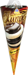 Мороженое рожок 3 шоколада Импреза Рудь, 100 г