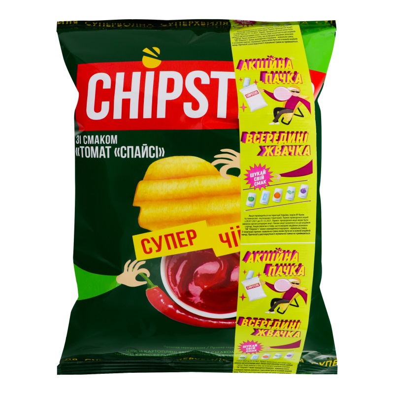 Чипсы со вкусом томата спайси Chipster`s, 110 г