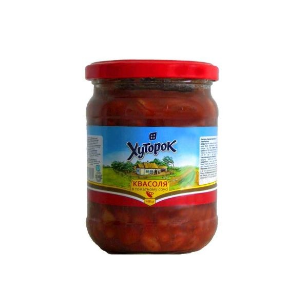 Консервированная фасоль в томатном соусе Хуторок, 500 г
