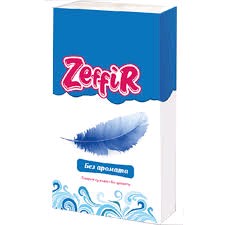 Бумажные носовые платочки без аромата Зефир, 10 шт/уп.