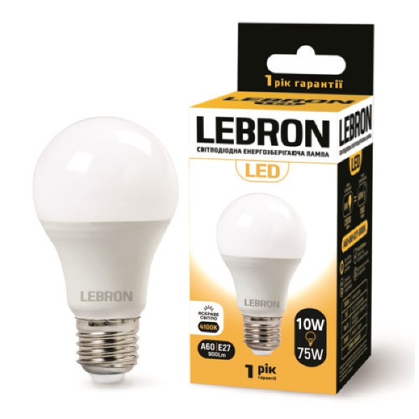 Светодиодные лампы Lebron A60 10W E27