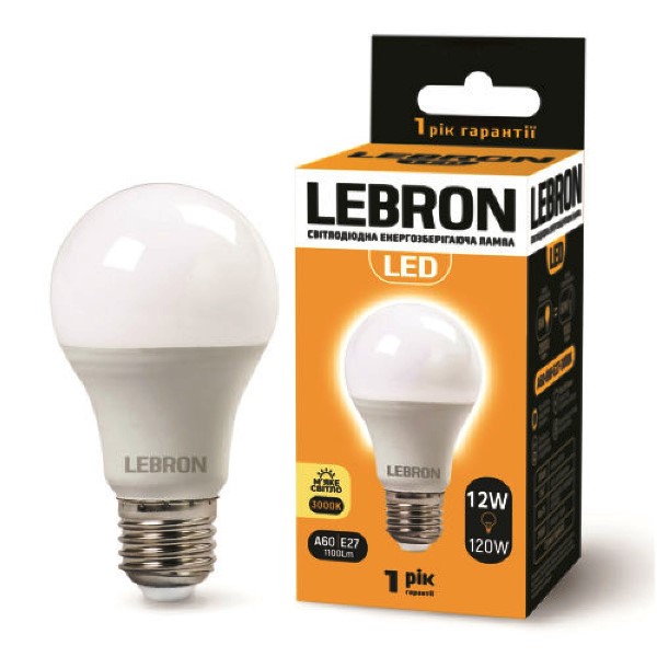Светодиодные лампы Lebron A60 12W E27