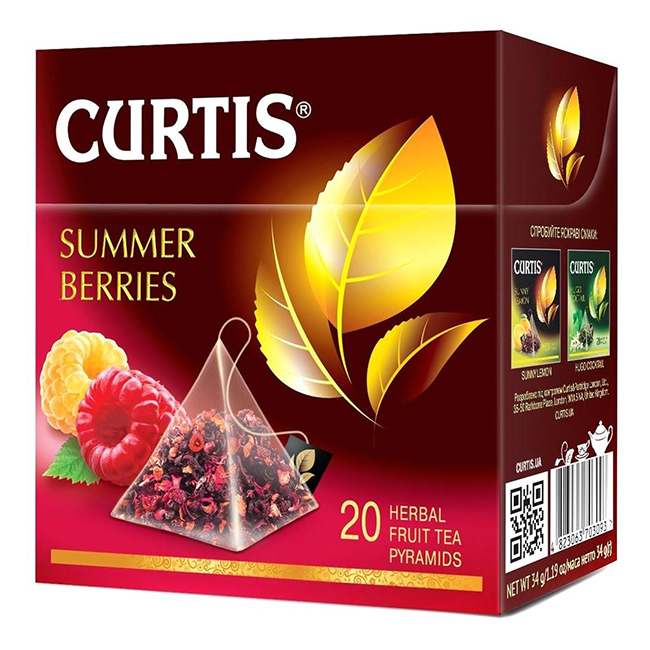 Чай фруктовый пакетированный Summer berry Curtis, 1.7г*20 пак.