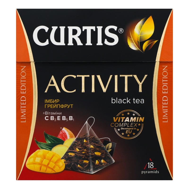 Чай черный пакетированный Activity Curtis, 1.8г*18 пак.