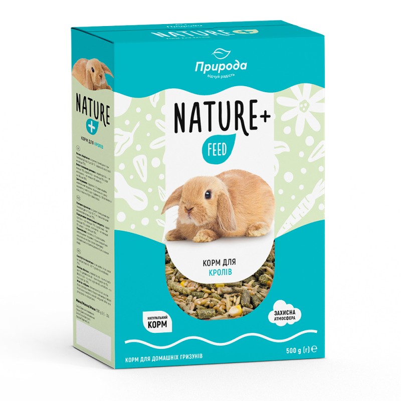 Корм для кроликов Nature+Feed Природа, 500 г