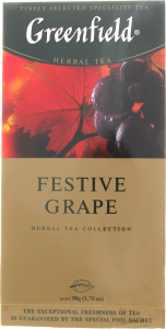 Чай травяной пакетированный Greenfield Festive Grape, 2 г*25 пак.
